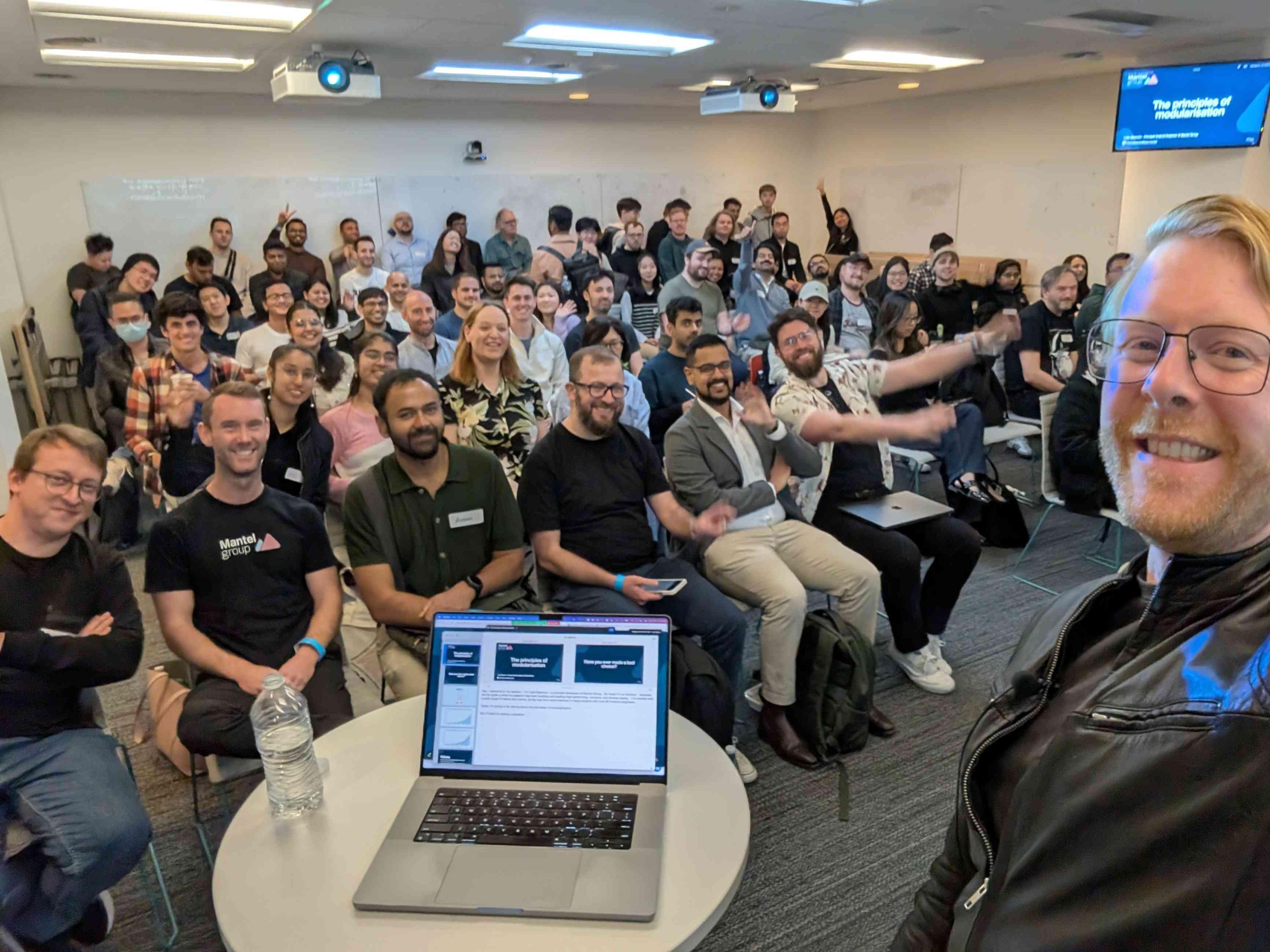 Me, just about to present to a room full of excited people.